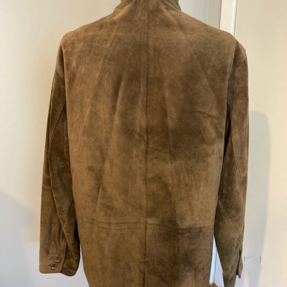 Men’s Button Front Suede Jacket - image 5